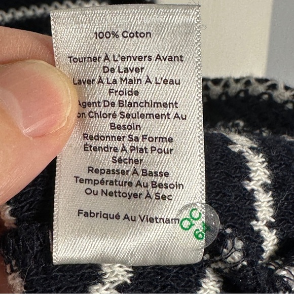 Talbots Plus size 2x nautical sweater, blue white, boat neck, cotton, spring - Picture 9 of 9